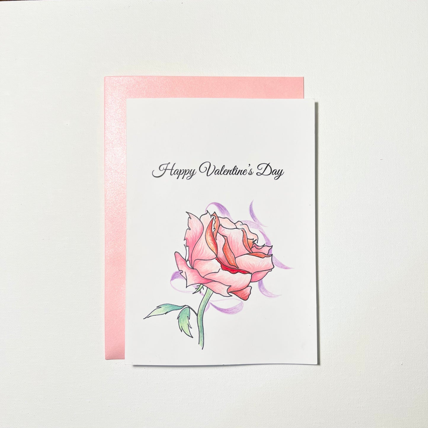 Valentine Rose Card