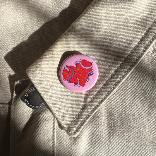 Heart Button Pin