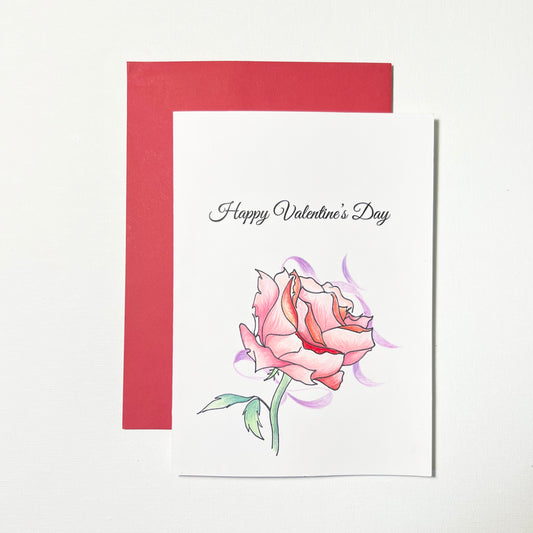 Valentine Rose Card